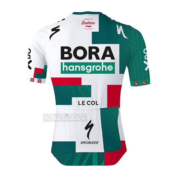 2022 Cycling Jersey Bora-Hansgrone Green White Short Sleeve and Bib Short
